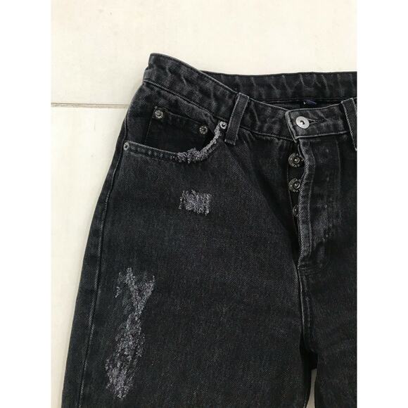 Carmar Distressed High Waist Button Fly Crop Cut Off Jeans - Picture 4 of 10